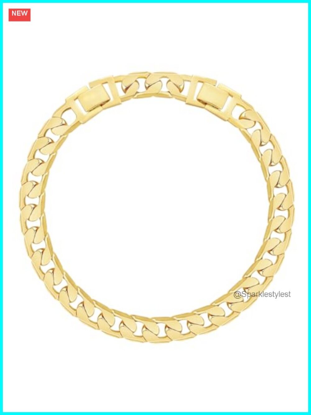 14K Gold Plated Cuban Anklet Adjustable Waterproof Hypoallergenic Women's